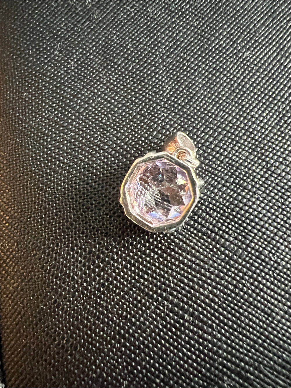 Sterling Silver Pink cz Pendant — Elegant Women’s Jewelry - Picture 2 of 2